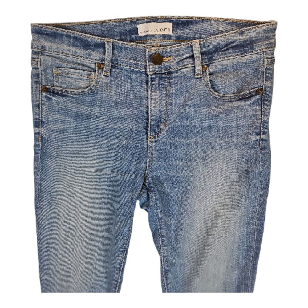Ann Taylor LOFT Capri Jeans w/ Nautical Rope Laced Hems Size 4 - Picture 5 of 9
